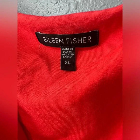 Eileen Fisher Women's Orange Lagenlook Sleeveless Stretch Casual Dress Sz MED - Picture 3 of 4